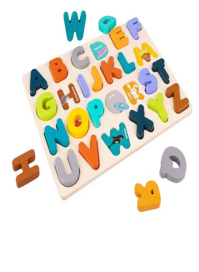 Wudly® Wooden Alphabet Puzzle Board for Kids | A to Z ABC Learning Toy | Montessori Educational Toy for Toddlers | Early Learning Alphabet Recognition Puzzle for Boys & Girls (3+ Years) - Image 5